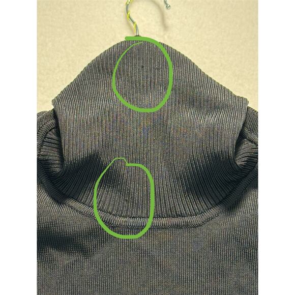 TOCCIN Racer Midi Dress Back Cutout Turtleneck Long Sleeves Knit Size M Rt $455 - Picture 9 of 12